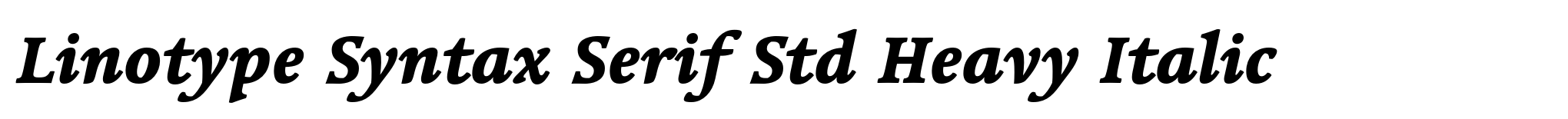 Linotype Syntax Serif Std Heavy Italic image